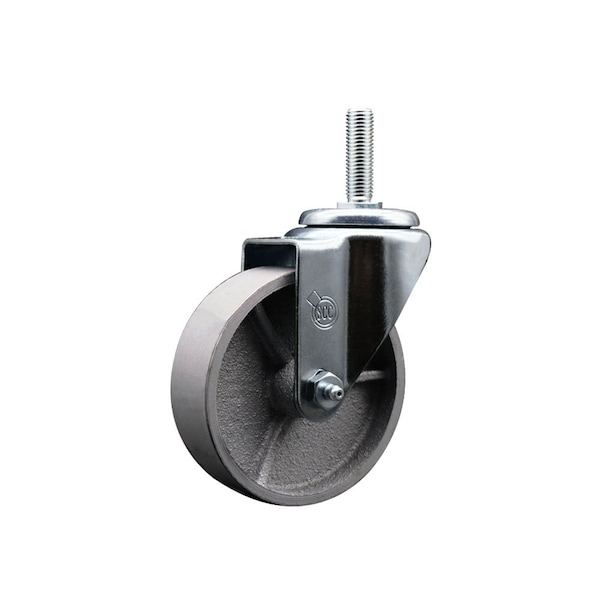 4 Inch Semi Steel Wheel Swivel 34 Inch Threaded Stem Caster Service Caster